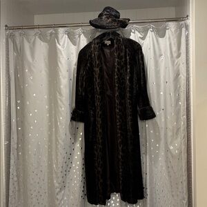 Betmar Black and Brown Women's Coat with Hat